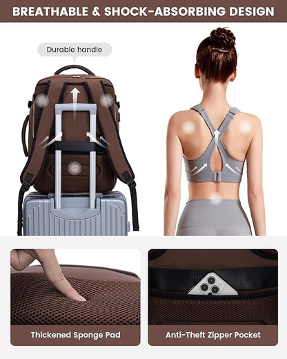 LOVEVOOK Large Travel Backpack for Women, TSA Carry on Backpack for Airplanes, 50L Personal Item Travel Bag for Women fits 17