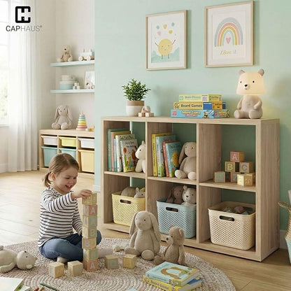 CAPHAUS Sturdy Room 13-Inch Cube Storage Organizer Shelf, with Extra Thick Exterior Edge, Open Storage Shelf Divider, Bookcas