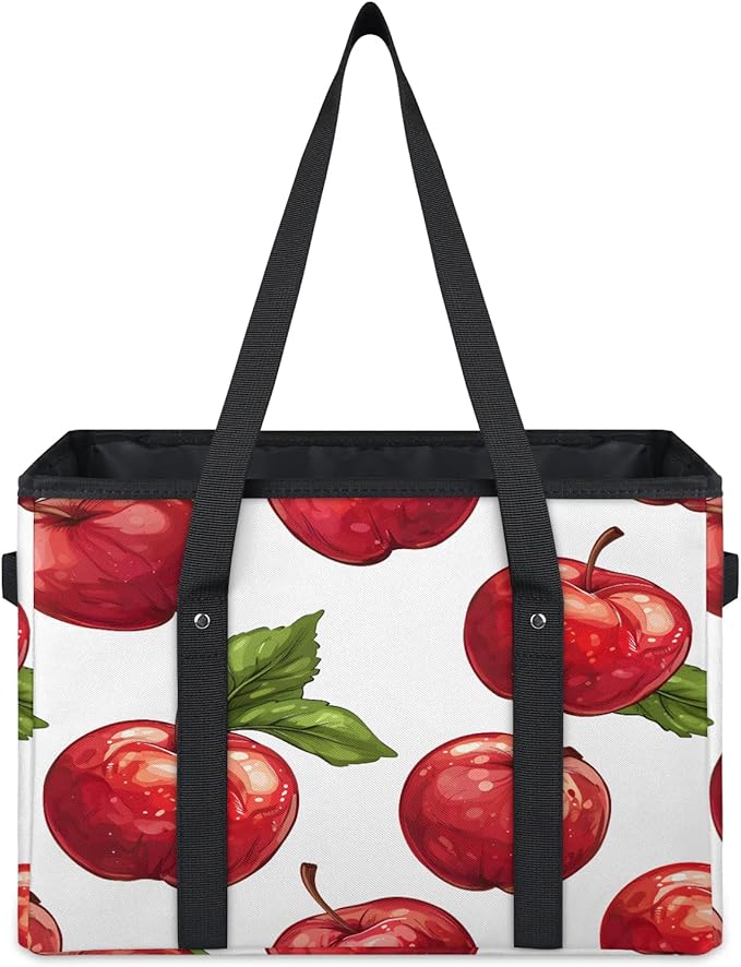 Reusable Grocery Bag, Foldable Large Shopping Tote Bag for Groceries Kitchen Picnic Car Trunk