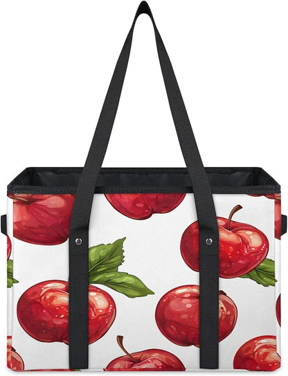 Reusable Grocery Bag, Foldable Large Shopping Tote Bag for Groceries Kitchen Picnic Car Trunk