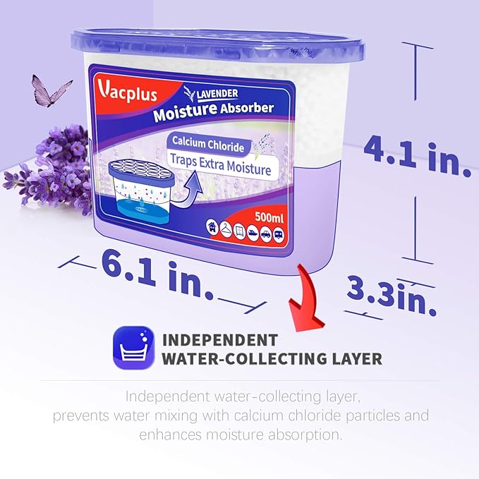 Vacplus Moisture Absorbers, 10.5 Oz Humidity Absorber Boxes Attracts Extra Moisture from Your Bathroom, Closet, Kitchen &