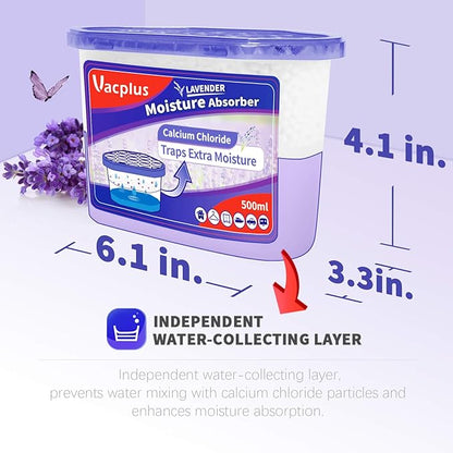 Vacplus Moisture Absorbers, 10.5 Oz Humidity Absorber Boxes Attracts Extra Moisture from Your Bathroom, Closet, Kitchen &