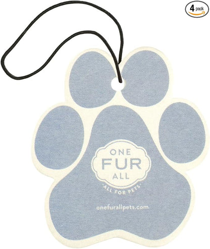 One Fur All Pet House Car Air Freshener - Sunwashed Cotton Pack of 4 - Non-toxic Car Air Freshener - Pet-Friendly Air Freshen
