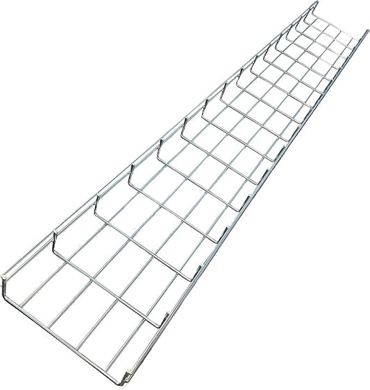 Kable Kontrol Cable Tray- 5 Feet Long - 8" Width, 2” Depth – Wire Mesh Tray Cable Management Rack Cords Organizer Cable Baske