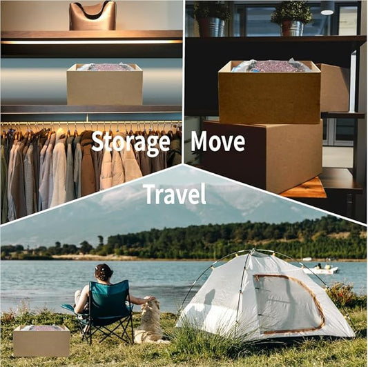 7 Pack Large Space Saver Vacuum Storage Bags for Clothing Travel, Vacuum Seal Compression Bags for Clothes, Packing, Luggage,