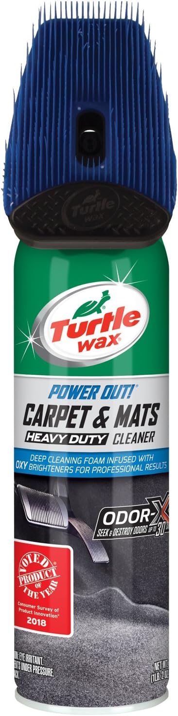 Turtle Wax T-244R1 Power Out! Carpet and Mats Cleaner and Odor Eliminator - 18 Fl Oz