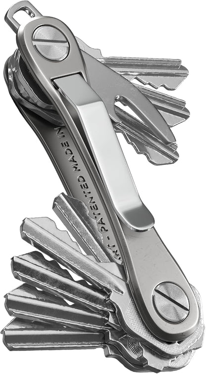 KeySmart Rugged - Multitool Key Holder for Keychain w/Bottle Opener and Pocket Clip, Organizer for Keys, EDC Keychains, Ring 