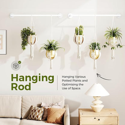 Bamworld Hanging Planters 2PCS for Indoor Plants Hanging Plant Holder Plant Hanger Indoor Ceiling Window Plant Shelves Wall M