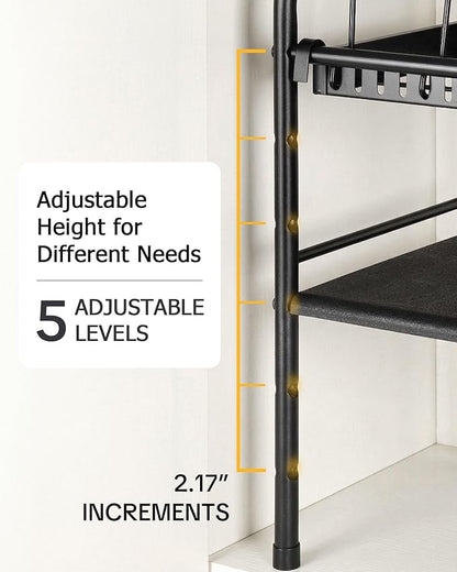 HULISEN Pots and Pans Organizer Under Cabinet, Expandable 2-Tier Pots and Pans Lid Storage Rack Holder with 10 Dividers, Adjustable Height Under Sink Organizer, Maximize Kitchen Storage Space