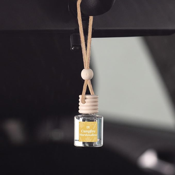 C&E Craft Co Hanging Car Air Freshener Diffuser 2 Pack, Long Lasting Fragrance Oil Car Freshener, Glass Bottle Auto Air Fresh