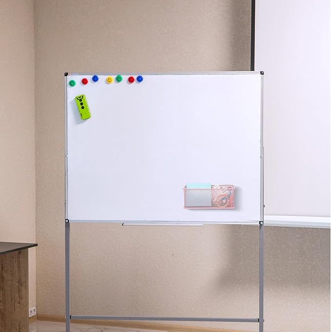 EASEPRES Magnetic Pencil Holder Set of 3 - Wire Mesh Storage Baskets Organizer with Strong Magnets - Perfect for Whiteboard, 