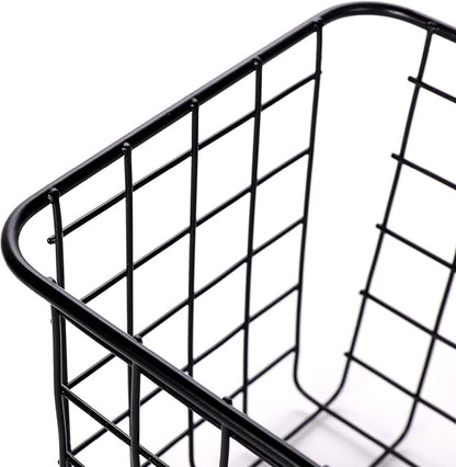 6 Pack Wire Storage Baskets Household Metal Wall-Mounted Containers Organizer Bins for Kitchen Bathroom Freezer Pantry Closet