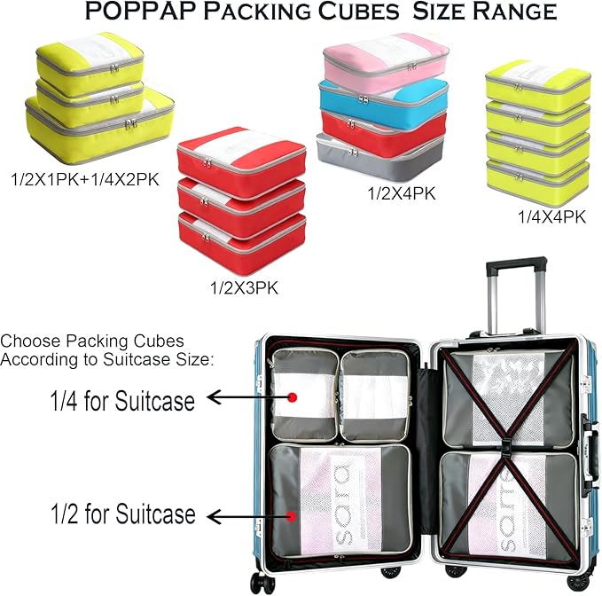 Packing Cubes for 26" Suitcase Travel Luggage Organizers - Travel Organizer Bags Luggage Clothes Accessories Storage Carry on