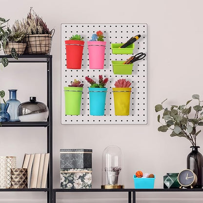 Yookeer 20 Pcs Pegboard Bins and Cups with Hooks and Loops Peg Assortment Organizer Accessories Various Tool Organizer Pegboa