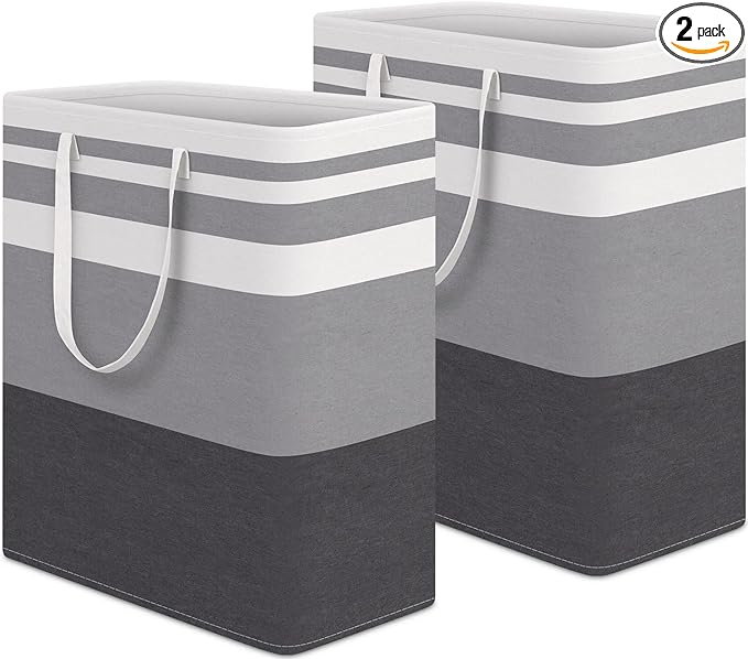 HomeHacks Laundry Basket,100L Each Waterproof, Freestanding Laundry Hamper, Collapsible Tall Clothes Hamper with Extended Han