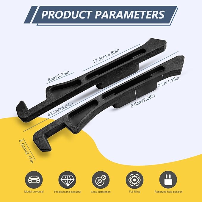 Car seat Gap Filler 2-Piece Multi-Functional Storage Belt with PU Material, seat Side Gap Filler to Prevent Items from Fallin