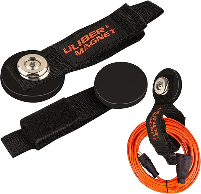 ULIBERMAGNET Strong Magnetic Storage Straps,Heavy Duty Magnetic Garage Storage Tool Organizer,Extension Cord, Cable, Rope,Too