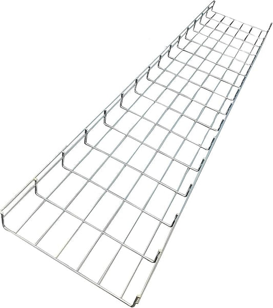 Kable Kontrol Cable Tray- 5 Feet Long - 12" Width, 4” Depth – Wire Mesh Tray Cable Management Rack Cords Organizer Cable Bask