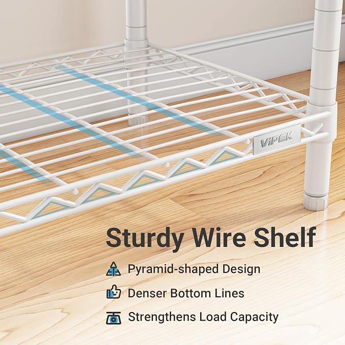 VIPEK V5 Medium Portable Closet Wardrobe Heavy Duty Clothes Rack, Freestanding Closet Metal Clothing Rack with 4 Hang Rods & 