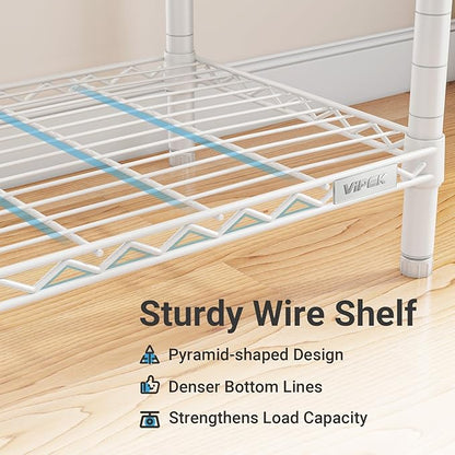 VIPEK V5 Medium Portable Closet Wardrobe Heavy Duty Clothes Rack, Freestanding Closet Metal Clothing Rack with 4 Hang Rods & 