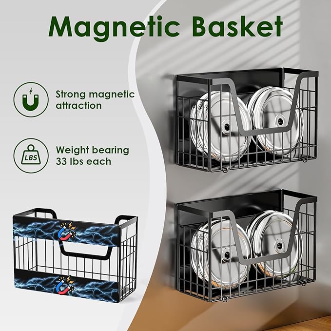 Perfume Organizer for Dresser and 2 Set Magnetic Shelf for Fridge