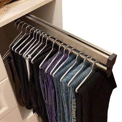 Pull Out Clothes Rail Extendable Pull Out Closet Rod - Pull Out Clothes Rail 30-80Cm, Steel Extendable Closet Rod For Pants C