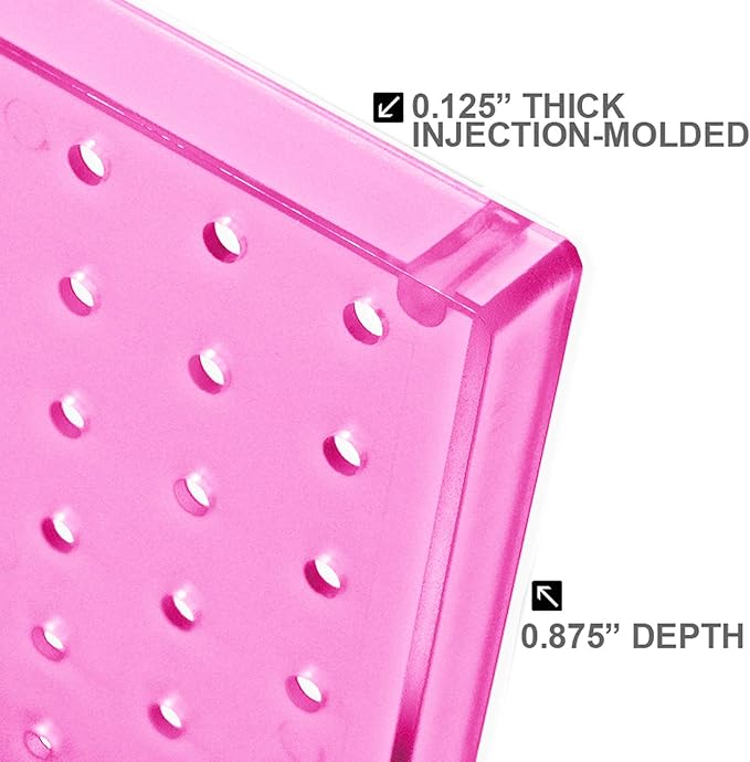 Azar Displays 900988-PNK 125-PIECE PEGBOARD ORGANIZER KIT (2-24""X 24"")", Pink