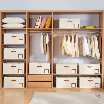 INSTY Shoe Organizer for Closet Fit 24 Pairs, Large Foldable Shoe Storage Containers Box Bin w/Adjustable Dividers and Clear 