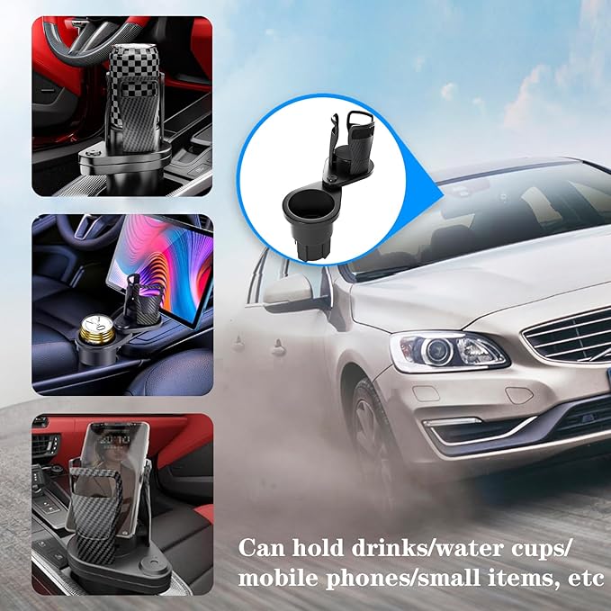 Adjustable Expandable Cup Holder for car Most Cars Trucks SUVs.-Car Cup Holder Expander fit cola Coffee Cups,2 in 1 cupholder