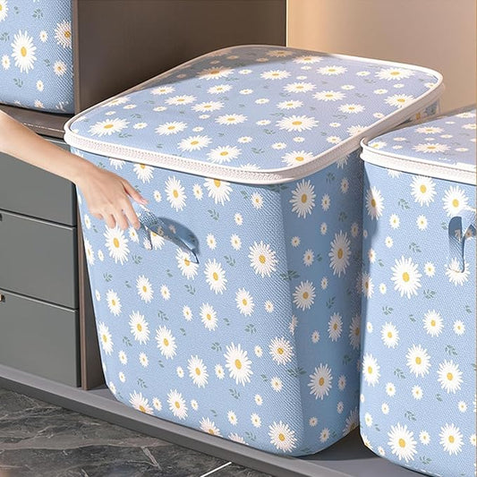 Clothes Storage Bag, Non-Woven Clothes Quilt Foldable Storage Bag, Multipurpose Large Capacity Lightweight Portable Wardrobe 