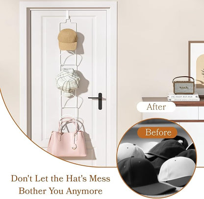 10 Pack Over The Door Hat Organizer for baseball caps | Multi-Functional Baseball Hat Rack for Closet | Wall Mounted Hat s to