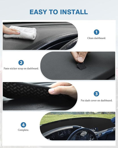 FIILINES Dash Cover Fit for Ford F150 F250 F350 1992 1993 1994 1995 1996 Dashboard Cover for F150 F250 F350 Accessories Mesh 