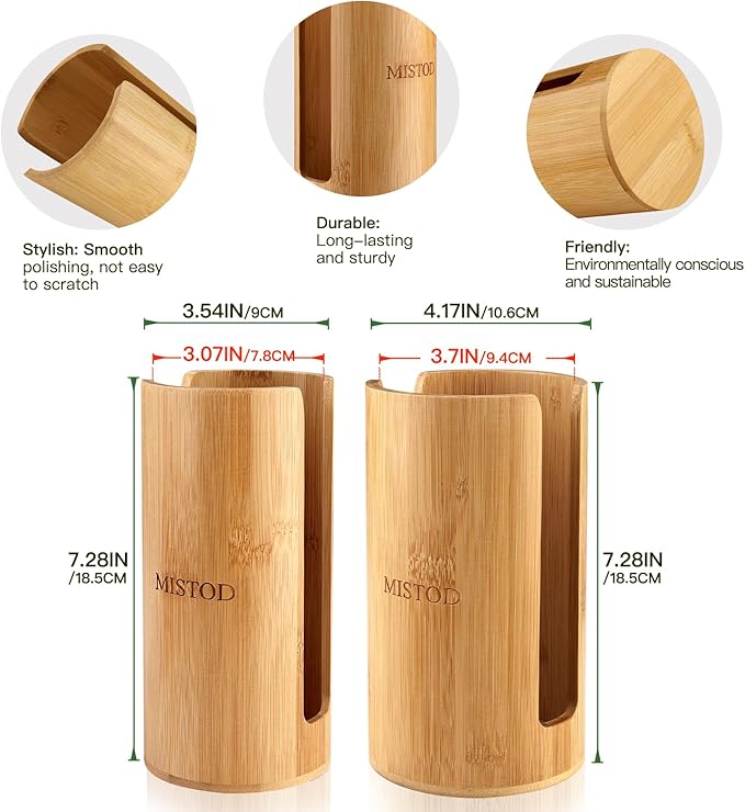 2Pack Mason Jar Lid Organizer, Bamboo Stackable Steady Mason Jar Lid Storage Suitable for Mason/Canning/Bamboo Lids(WIDE/REGULAR), Fit Perfectly