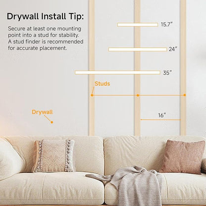 INHABIT UNION White Floating Shelves Set of 2, 35.43in Wall Mounted Display Ledge Shelves for Bedroom Bathroom Living Room an