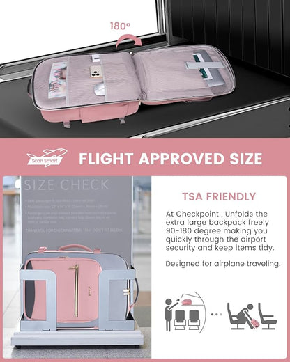 LOVEVOOK 50L Travel Backpack for Women & Men, Airline Approved Carry On Luggage with 3 Packing Cubes, TSA Overnight Bags, Waterproof Personal Item Bag, Weekender Essentials Backpacks fits 17" Laptop