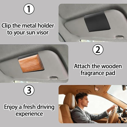 Car Air Freshener Visor Clip Compatible with Drift Car Air Freshener, Auto Accessories, Vehicle Sun Visor Metal Clip, Black, 