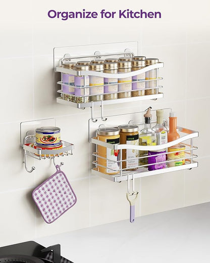 ODesign Shower Caddy 3 Pack-Shower Organizer Shelves Rack Rustproof SUS304 Stainless Steel for Bathroom Storage&Kitchen-No Dr