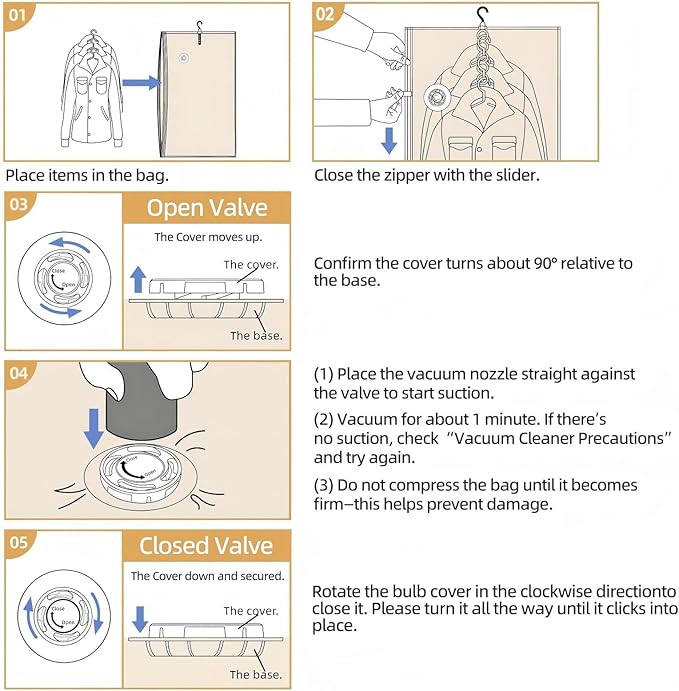 Hanging Vacuum Storage Bags with Electric Pump – 4-Pack Hanging Vacuum Seal Bags for Clothing, Space-Saving Compression Bags 