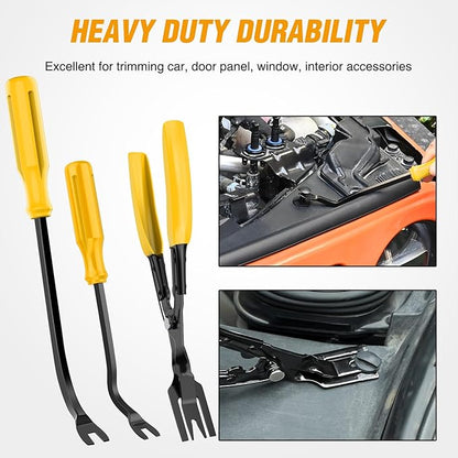 GOOACC 238Pcs Trim Removal Tool, Auto Push Pin Bumper Retainer Clip Set Fastener Terminal Remover Tool Adhesive Cable Clips K