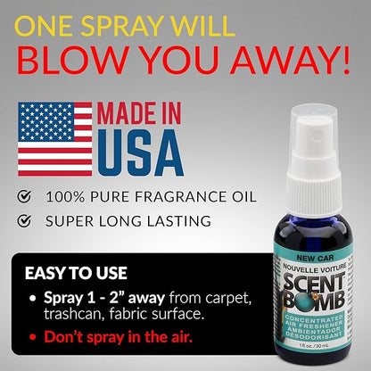 Scent Bomb Air Freshener Spray, Long-Lasting Odor Eliminator - Effective Deodorizer for Home & Car, Fresh Room Spray for Kitc