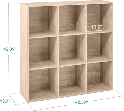 Best Choice Products 9-Cube Storage Organizer, 13.5in Shelf Opening, Bookcase, Display Shelf, Customizable w/ 3 Removable Bac