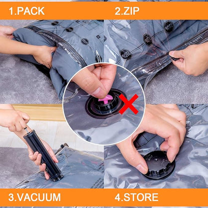 GONGSHI Vacuum Storage Bags, Space Saver Seal Bags For Clothing, Blankets, Comforters, Pillows, Clothes Storage,Travel Luggag