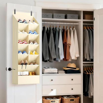 Lifewit 6 Tier Over the Door Shoe Organizer with 11 Large Deep Pockets, Fabric Hanging Shoes Shelf for Closet, Dorm Storage, 