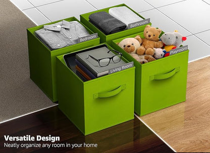 Sorbus Fabric Storage Cubes - 8 Foldable Storage Bins for Organizing Pantry, Cubbies, Toy Box - Clothes Storage & Closet Orga