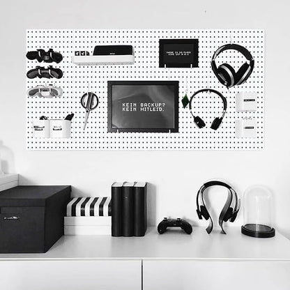 2 Pcs Pegboard, Metal Pegboard Wall Panels - Pegboard Wall Organizer System - Peg Boards for Walls, Small Peg Board Tool Stor