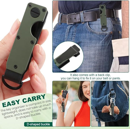 Key Organizer, Chain Holder Organizer, Minimalist Holder for keychain Secures 1-5 Keys