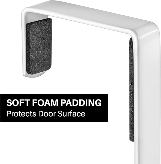 LYNK Professional® Home™ Over Door Hooks Rack - 18 Hook Over Door Hanger - Over Door Towel Rack - Hanging Towels or Clothes -