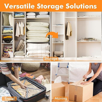 GONGSHI Vacuum Storage Bags, Space Saver Seal Bags For Clothing, Blankets, Comforters, Pillows, Clothes Storage,Travel Luggag