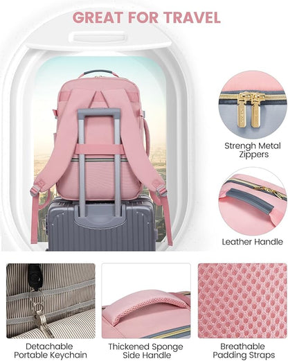 LOVEVOOK 50L Travel Backpack for Women & Men, Airline Approved Carry On Luggage with 3 Packing Cubes, TSA Overnight Bags, Waterproof Personal Item Bag, Weekender Essentials Backpacks fits 17" Laptop