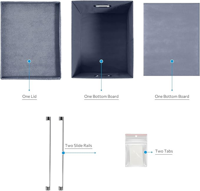 File Organizer Collapsible Storage Box for Office File Box with Lids Document Organizer for Office and Home Easy Slide Durabl